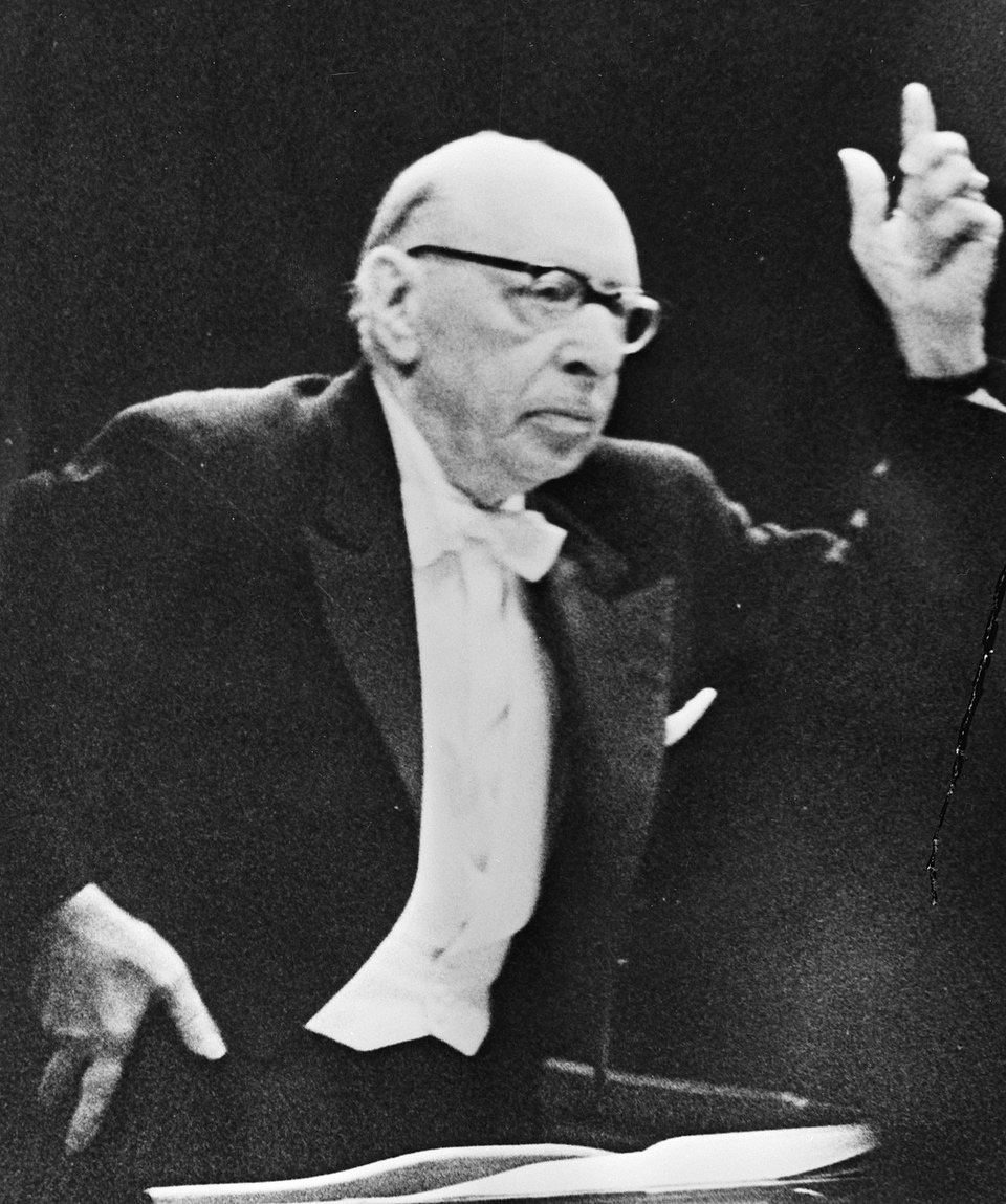Igor Sztravinszkij (1882–1971) orosz zeneszerző, karmester Varsóban, 1965 (Fotó: Dutch National Archives/Wikimédia)