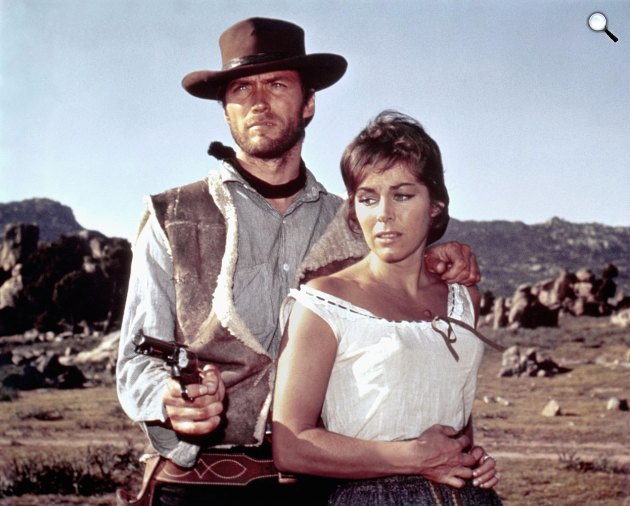 Nincs bocsánat - Clint Eastwood és Marianne Koch színészek, 1964 (Fotó: Folly Film/Wikimedia)