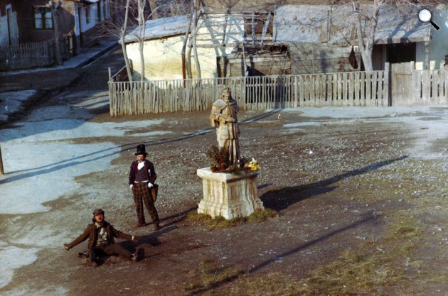 Kakuk Marci - Haumann Péter és Harsányi Gábor színművészek, 1973 (Fotó: Fortepan/Révész György)