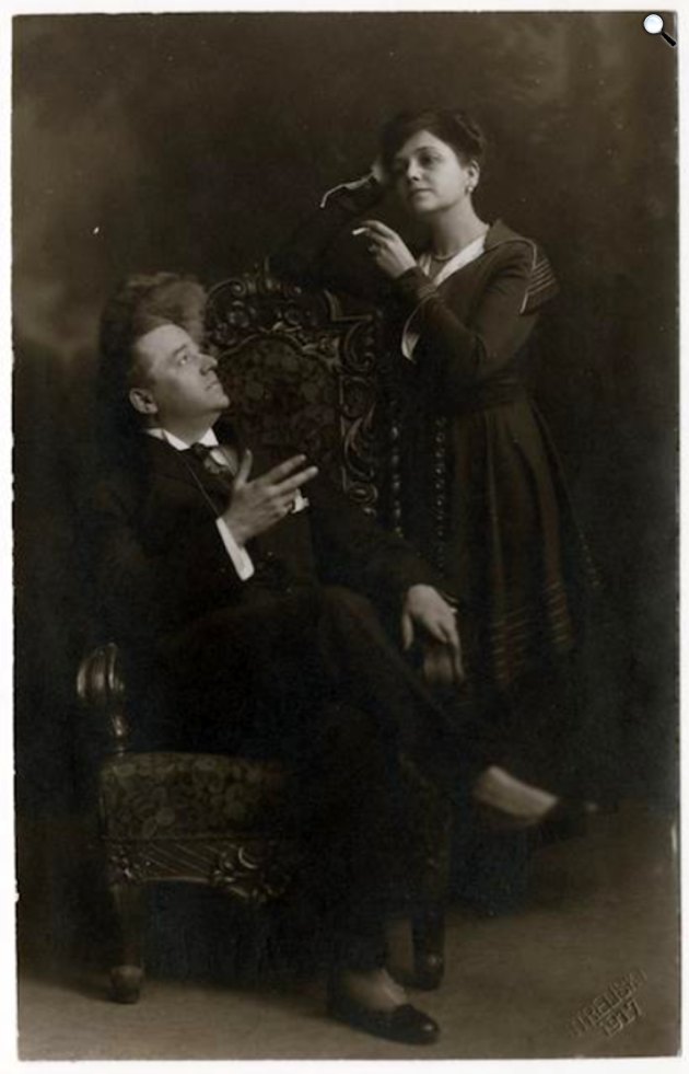Csortos Gyula és Varsányi Irén színészek, 1917 (Fotó: Strelisky/MNM)