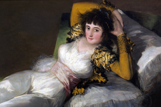 Francisco Goya: A felöltözött Maja, 1800, részlet (Fotó: Museo del Prado/Wikimedia)