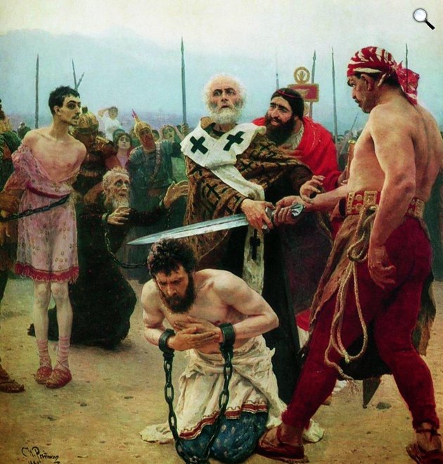 Ilja Repin: Myrai Szent Miklós megmenti a három ártatlan fegyencet a haláltól, 1888 (Fotó: The Yorck Project/Wikimedia)