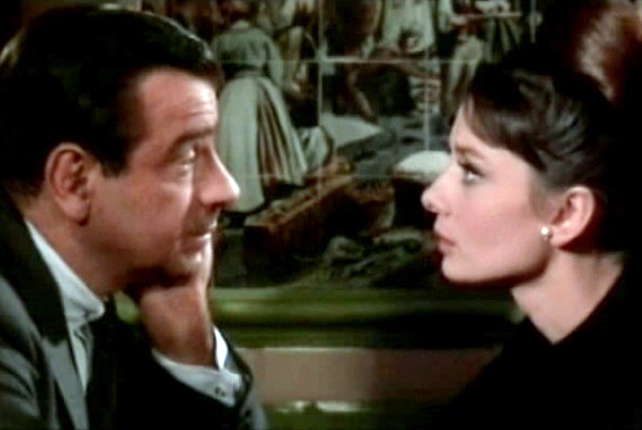 Amerikai fogócska - Walter Matthau és Audrey Hepburn színészek, 1963 (Fotó: közkincs/Wikimedia)