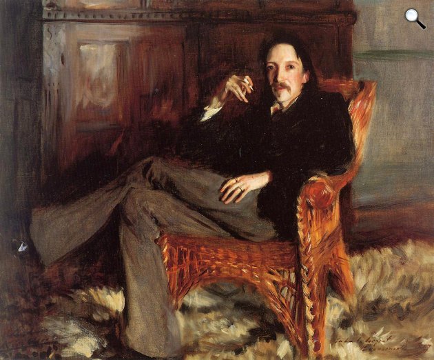 John Singer Sargent: Robert Louis Stevenson író, 1887 (Fotó: Taft Museum of Art)