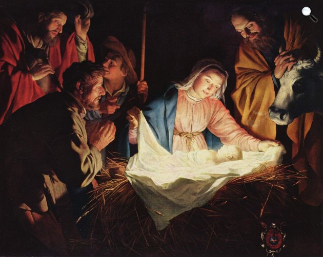 Gerard van Honthorst: A pásztorok imádata, 1622 (Fotó: Wallraf-Richartz-Múzeum/Wikimedia)