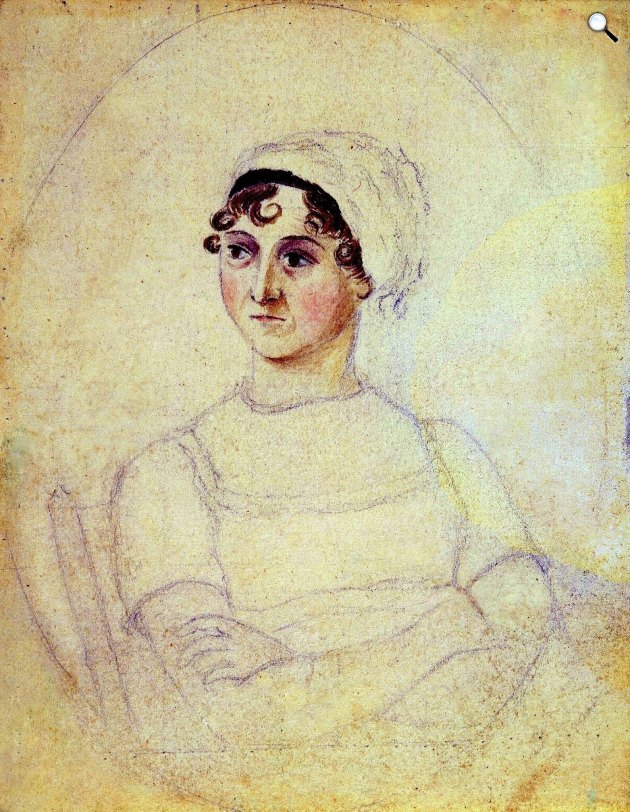 Cassandra Austen: Jane Austen (1775-1817) angol író portréja, 1810 körül (Fotó: janeausten.co.uk/Amano1)