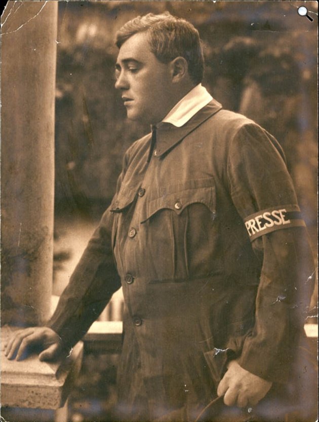 Molnár Ferenc (1878-1952) író, mint haditudósító, 1916 (Fotó: PIM/europeana.eu)
