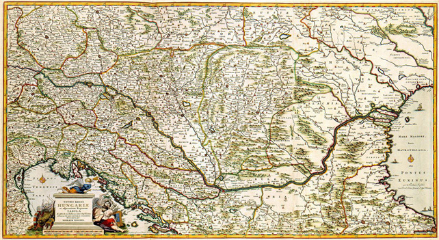 Magyarország 1526 és 1686 között. (Fotó: Atlas Van der Hagen/Nicolaes Visscher II/Wikimedia)
