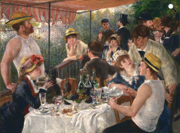 Pierre-Auguste Renoir: Az evezősök reggelije (vagy Az evezősök ebédje), 1880 (Fotó: Google Art Project)