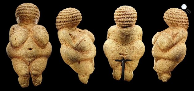 Willendorfi vénusz - egy 11,1 cm-es, női alakot formázó szobrocska, a prehisztorikus művészet egyik ikonja (Fotó: Wikimedia/Bjørn Christian Tørrissen)