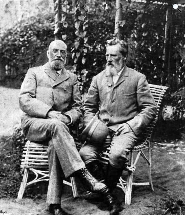 Zichy Mihály és Zichy Jenő Lachtaban, 1895 (Fotó: Vasárnapi Ujság/OSZK)