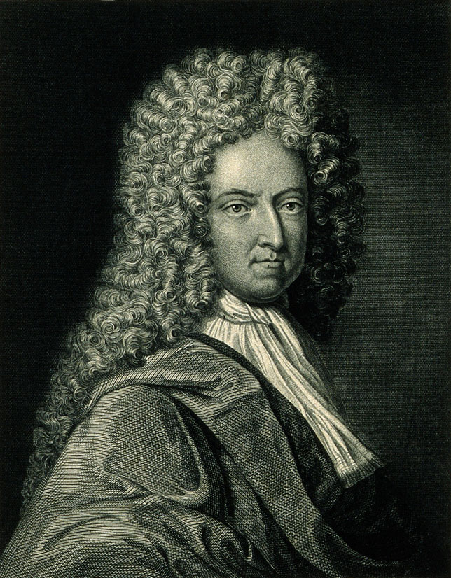 Daniel Defoe (1660-1731) író, J. Thomson metszete M. van der Gucht nyomán (Fotó: Wikimedia/Wellcome Collection)