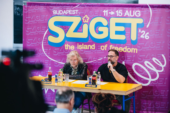 Gerendai Károly, a Sziget régi-új tulajdonosa és Kádár Tamás, a Sziget főszervezője, 2026 (Fotó: Sziget)