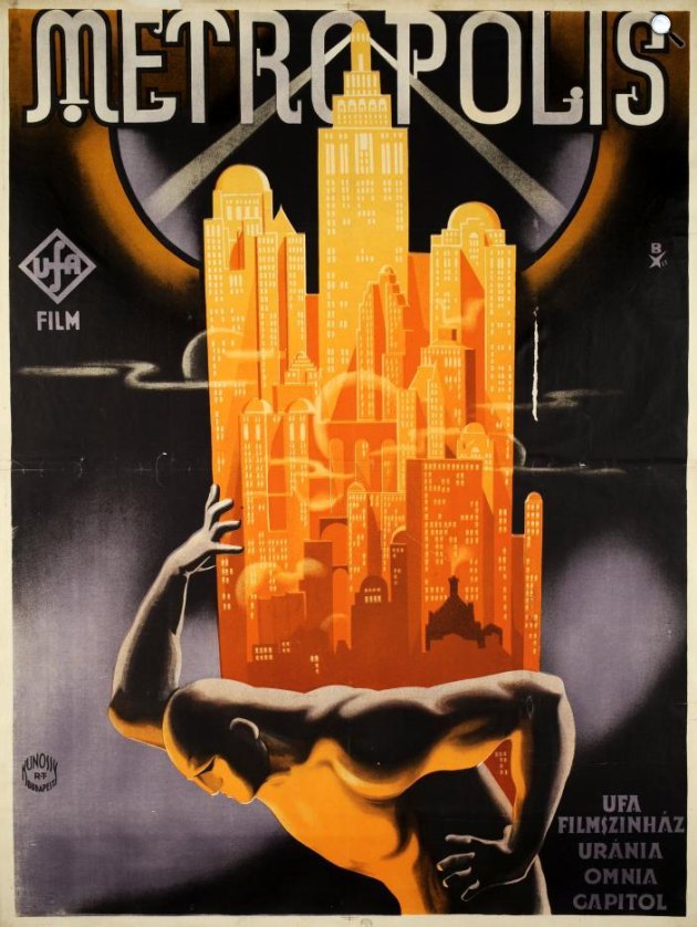 Metropolis (grafikus Bottlik József) filmplakát (Fotó: OSZK)