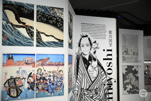 Manga – Hokuszai – Manga  c. kiállítás Kacusika Hokuszai (1760–1849) ukijo-e mester Hokuszai Manga című, több ezer rajzból álló, rendkívüli hatású rajzgyűjteményéből (Fotó: MTI/Bodnár Boglárka)