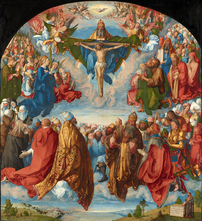 Albrecht Dürer: Szentháromság-imádás (Landauer-oltár) (Fotó: Wikimedia/Google Art Project)