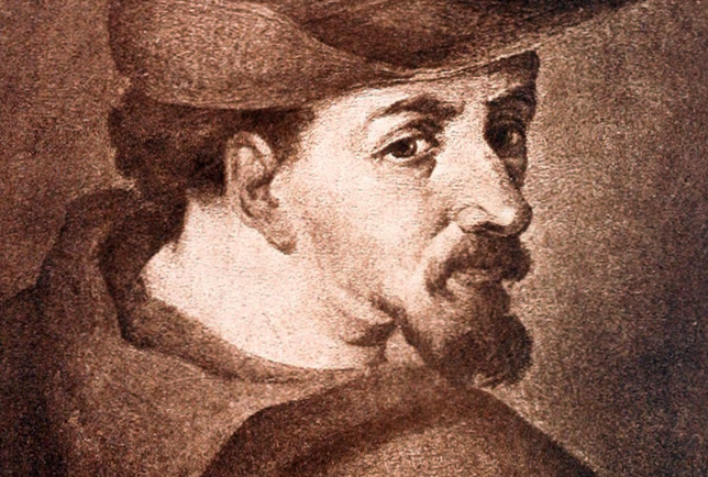 Miguel de Cervantes (1547-1616) költő, író, drámaíró portréja (Pacheco nyomán), részlet (Fotó: Wikimedia)