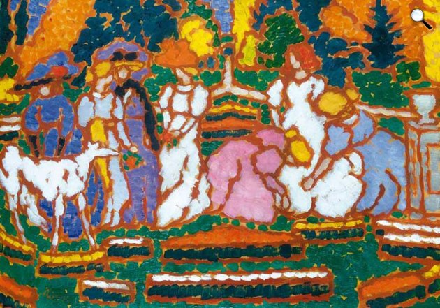 Rippl-Rónai József: Jelenet gróf Somssichék kertjében, 1912-1913 (Fotó: Wikimedia/Musee dOrsay)