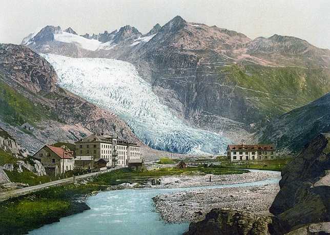 Klímaválság, olvadó gleccser Valais kantonban, Svájc délnyugati részén (Fotó: Pixabay/WikiImages)