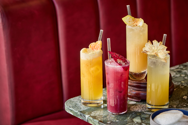 Ázsiai koktélok - Golden Harmony, Five Spice of Dragon, Yuzu Blossom, Trá colada (Fotó: Erdőháti Áron)