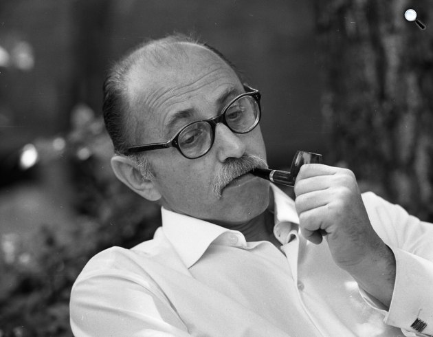 Benedek István (1915-1996) orvos, író házának kertjében, 1965 (Fotó: Fortepan/Kotnyek Antal)