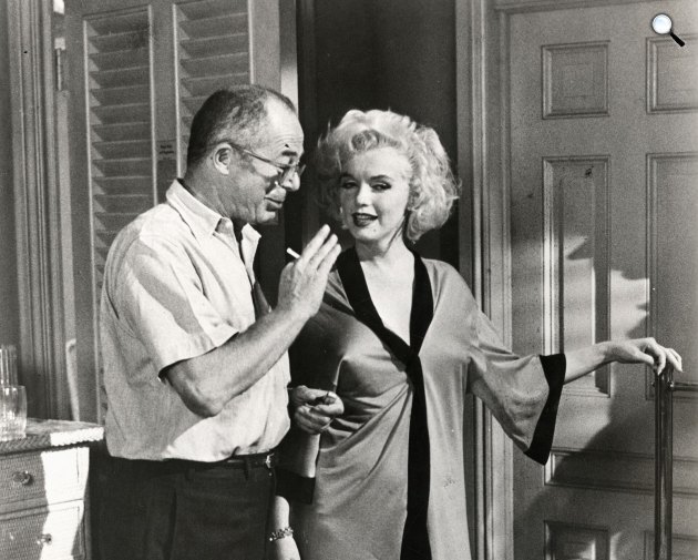 Van, aki forrón szereti forgatása - Billy Wilder rendező és Marilyn Monrore színésznő, 1959, részlet (Fotó: Wikimedia/Touring Club Italiano)