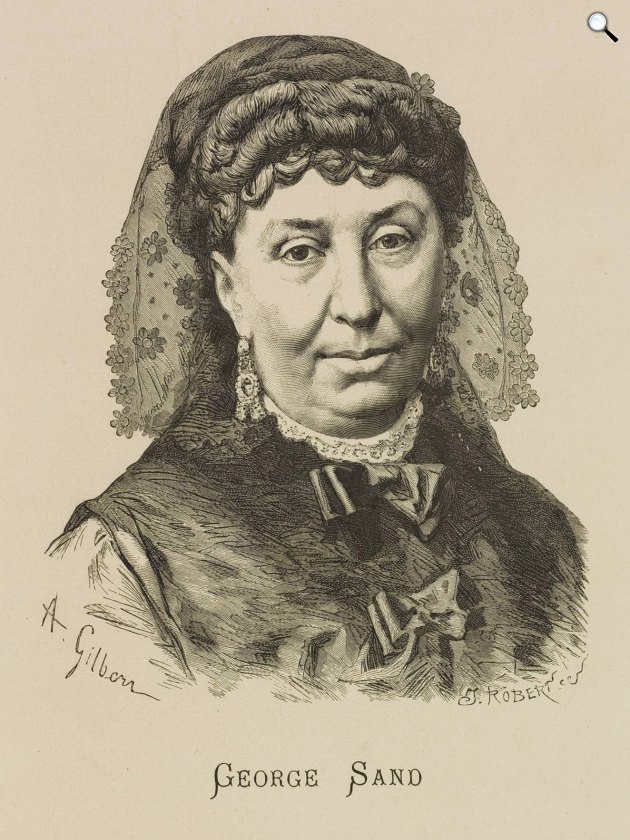 Achille Isidore Gilbert: George Sand (1804-1876) francia írónő, 1845 (Fotó: Europeana.eu/Katholieke Universiteit Leuven, Public Domain)