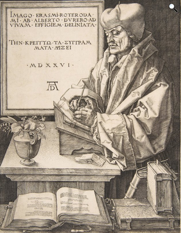 Albrecht Dürer: Rotterdami Erasmus, 1526 (Fotó: Wikimedia/MET)