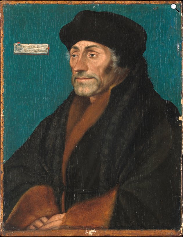 Ifj. Hans Holbein: Rotterdami Erasmus, 1532 (Fotó: Wikimedia/MET)