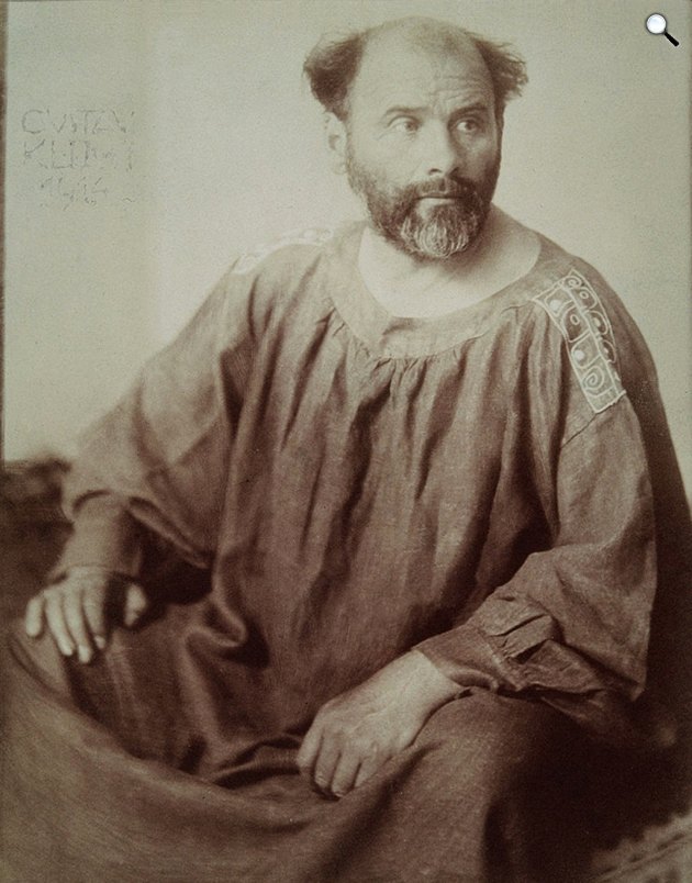 Gustav Klimt (1862-1918) osztrák festőművész, 1914 (Fotó: Wikimedia/Wien Museum Karlsplatz/Trcka Josef Anton)