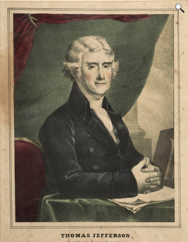 H. Robinson: Thomas Jefferson, az Egyesült Államok 3. elnöke, 1840-1851 (Fotó: Wikimedia/Library of Congress)