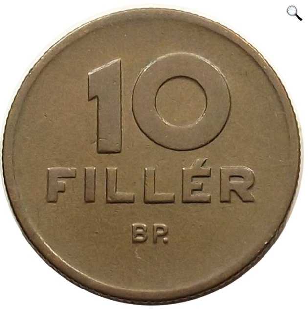 10 fillér - 1 forintnak 100 fillér felel meg, de a fillérérméket 1999-ben kivonták a forgalomból (Fotó: Wikimedia Commons)