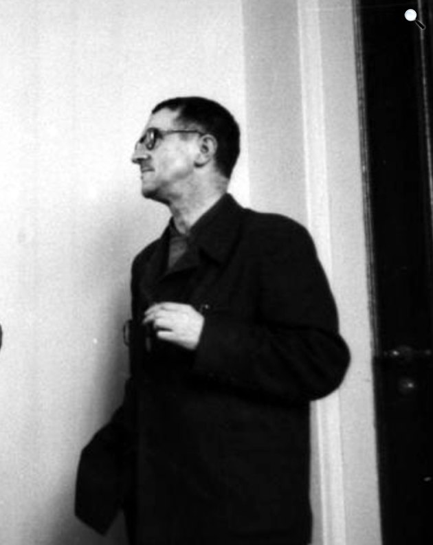 Bertolt Brecht (1898-1956) drámaíró, költő, 1950 (Fotó: Wikimedia/Bundesarchiv)