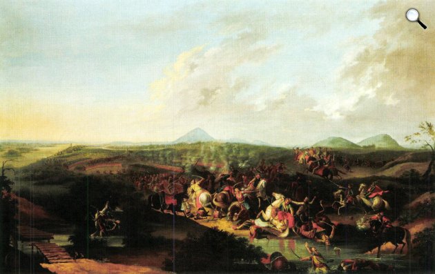 Borsos József: A mohácsi csata, 1837 (Fotó: Wikimedia/MNG kiadvány)