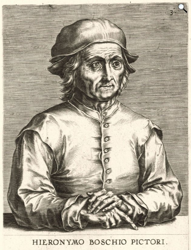 Cornelis Cort: Hieronymus Bosch portréja, 1572 (Fotó: Wikimedia/Museo del Prado)