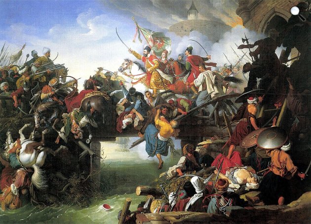 Johann Peter Krafft: Zrínyi kirohanása Szigetvárból, 1825 (Fotó: hung-art.hu/MNG)