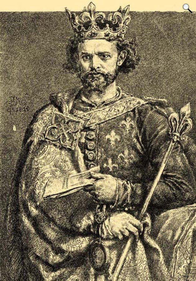 Jan Matejko: I. (Nagy) Lajos (1326-1382) Magyarország, Horvátország, Lengyelország királya (Fotó: OSZK/Polens Könige und Herrscher/Vasárnapi Ujság)