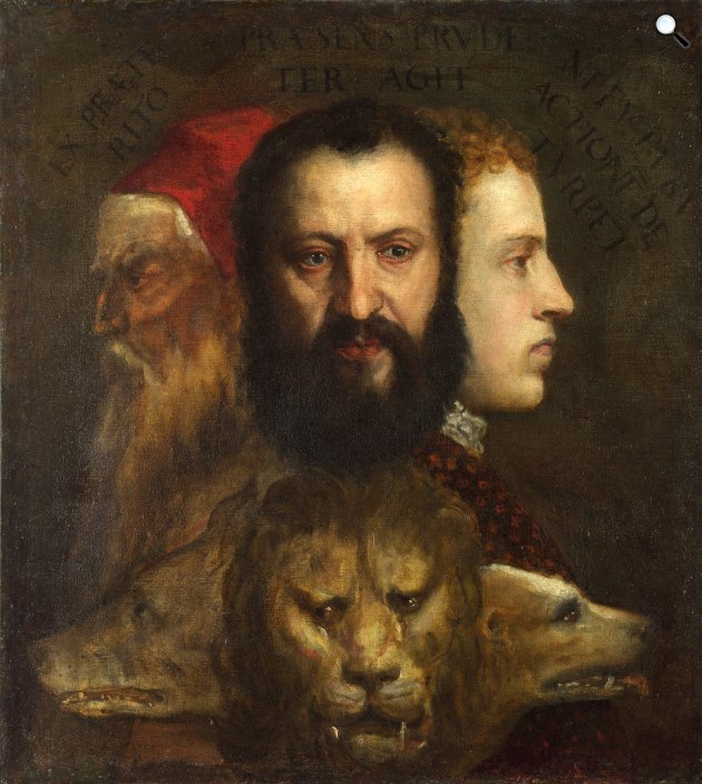 Tiziano: Az óvatosság allegóriája, 1550 (Fotó: Wikimedia/National Gallery, London)