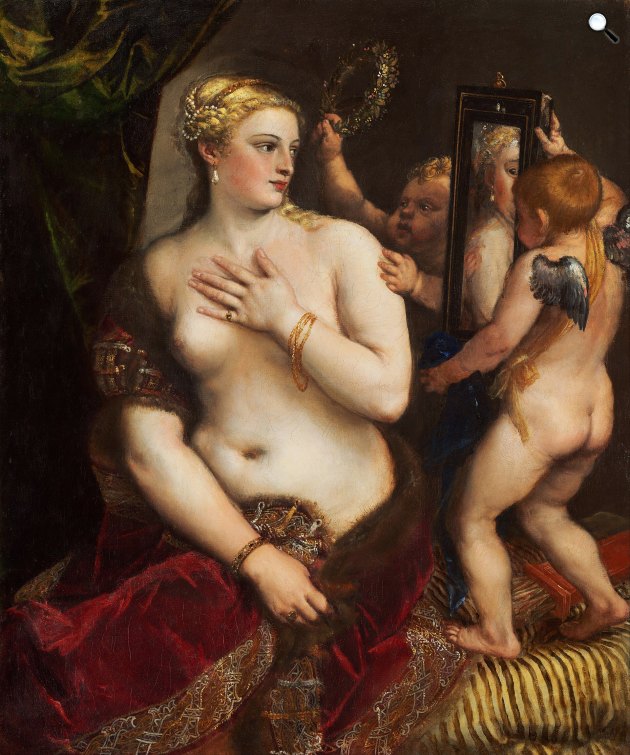Tiziano: Vénusz tükörrel, 1555 (Fotó: Wikimedia/ National Gallery of Art