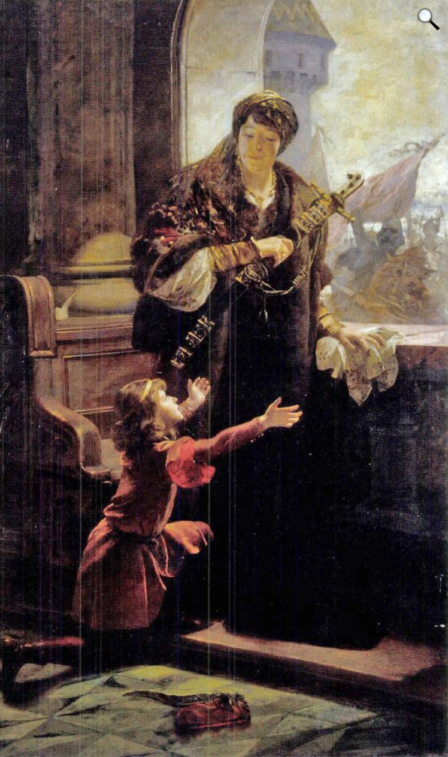Zsigmond Vajda: Erzsébet Szilágyi és fia, Mátyás, 1890 (Fotó: MNG)