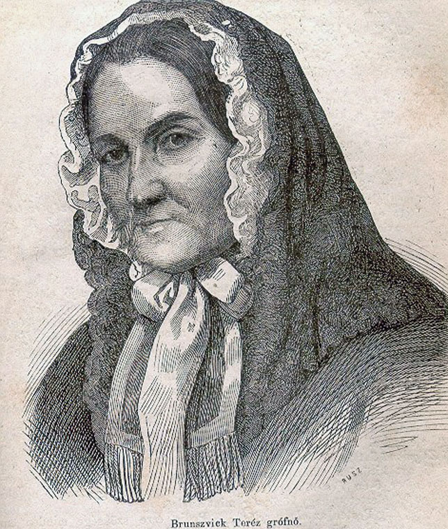 Brunszvik Teréz (1775-1861) az első magyarországi óvoda alapítója (Fotó: Vasárnapi Ujság/OSZK)