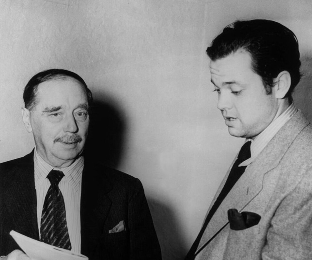 Orson Welles színész és H. G. Wells író találkozása, 1940, részlet (Fotó: Wikimeida/International News Photos/Alarmy)