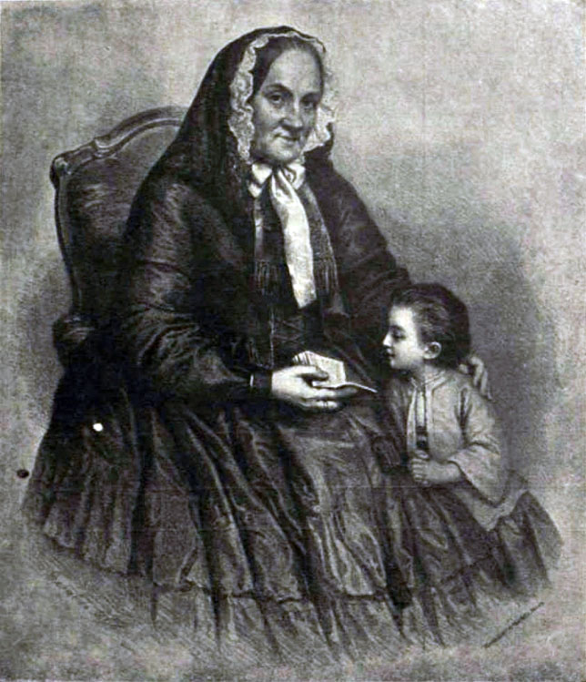 Barabás Miklós rajza után: Brunszvik Teréz (1775-1861) az első magyarországi óvoda alapítója, 1863 (Fotó: Vasárnapi Ujság/OSZK)