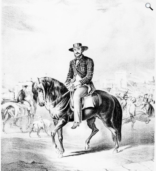 Széchenyi István (1791-1860) gróf lovon ülve (Fotó: OSZK)