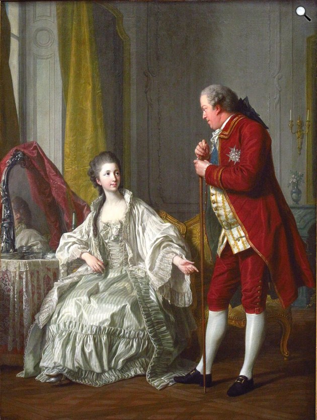 Louis-Michel van Loo: De Marigny márki és felesége, Marie-Francoise Constance Julie Filleul, 1769 (Fotó: Wikimedia/Louvre)