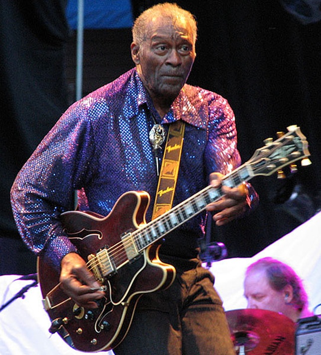 Chuck Berry (1926-2017) amerikai gitáros, énekes, a rock and roll egyik legfontosabb személyisége, Svédország, 2007 (Fotó: Wikimedia/Håkan Henriksson-Narking)